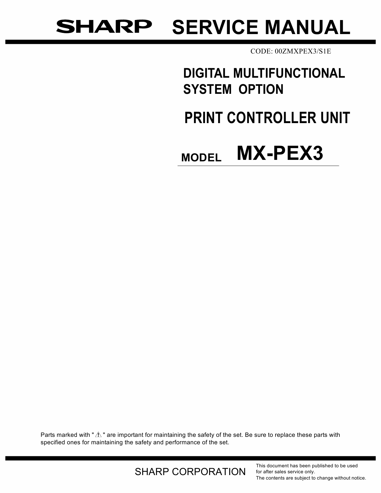 SHARP MX PEX3 Service Manual-1